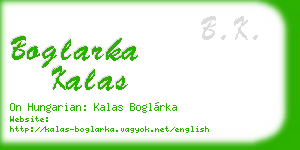 boglarka kalas business card