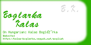 boglarka kalas business card